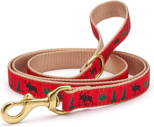 Up Country Moose Dog Leash, 1 Inch, 5 Foot Wide Width