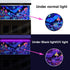 24X12IN Blacklight Mushroom Flower Aquarium Background - UV Moonlight Mountain Forest Landscape with Tape