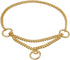 Alvalley Martingale Collar for Dogs - Show Chain Dog Collar, Brass, Safe for Training, Walking, Suitable for All Pets
