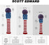 Scott Edward Knitted Golf Head Covers 4PCS, Handmade Fit for Driver and Fairway Woods with Long Neck Pom Pom