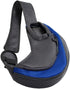 Mipcase Puppy Harness Cross-body Pet Carrier for Small Dogs, Sling Bag for Cats, Dark Blue, Polyester Travel Harness