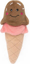 ZippyPaws NomNomz Dog Squeaky Toys - Funny Food Plush for Small & Medium Dogs, Soft and Cuddly Ice Cream Toy