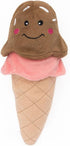 ZippyPaws NomNomz Dog Squeaky Toys - Funny Food Plush for Small & Medium Dogs, Soft and Cuddly Ice Cream Toy