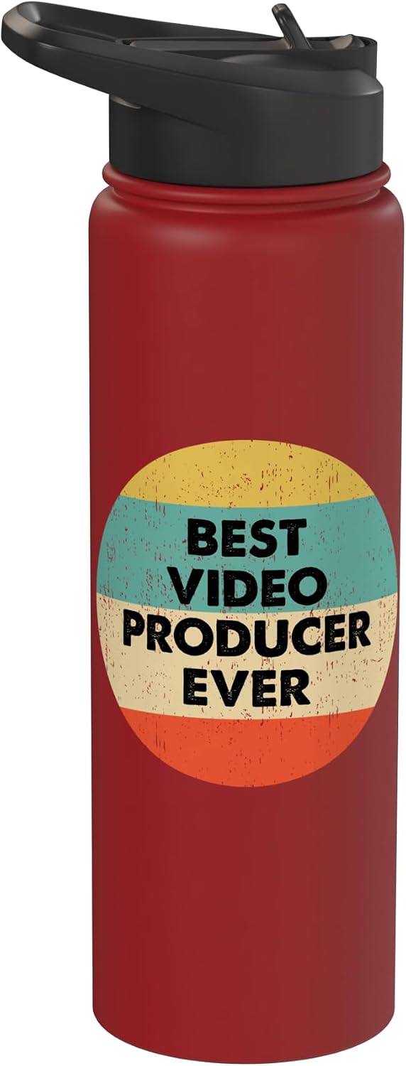Funny Video Producer Shirts & Gifts Video Producer Shirt | Best Video Producer Ever Stainless Steel Insulated Water