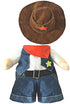 NACOCO Cowboy Dog Costume with Hat for Cat & Small Dog Clothes - Blue (X-Small)