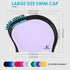 Large Long Hair Swim Cap - Silicone Swimming Cap for Women Men, Extra Room for Long Thick Hair with Ear Plugs