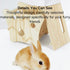Copfeu Chinchillas, Rabbit Hay Feeder, Wooden Grass Feeder with Vegetable Holders for Rabbits Guinea Pigs Pet Self