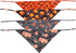 4 PCS/Pack Halloween Dog Bandana Pumpkin Reversible Triangle Bibs Scarf Accessories for Dogs Cats Pets Large