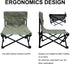 TIYASTUN Low Beach Chairs for Adults,Lightweight Camping Chair, Camp Chair, Folding Chairs for Outside Folding Lawn