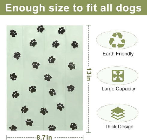 60 Count Poop Bags for Dogs, Dog Poop Bag Rolls and Small Trash Bags for Waste Cleanup, Extra Thick Doggie Bags