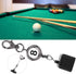 Snooker Cue Chalk Box with Retractable Key Ring, Billiard and Pocket Pool Chalk Bag
