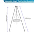 YBTMG Camp Fire Tripod for Cooking, Stainless Steel Camping Fire Grill with Adjustable Chain for BBQ