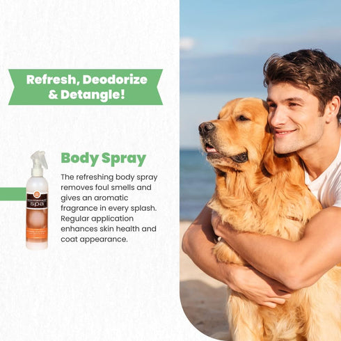 Scentament Spa Botanical Body Splash by Best Shot - Alcohol-Free Body Spray Conditioner for Pets, Apricot Lily, 8 Oz