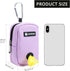 COOWONE Small Dog Treat Pouch, Portable Purple Treat Bag with Waste Bag Dispenser for Hands-Free Walking