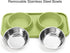 Cat Food Bowls with Non-Skid Silicone Pads, Removable Stainless Steel Dishes for Cats and Small Dogs