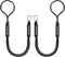 Obcursco 3FT Bungee Dock Lines, Boat Dock Rope, Jet Ski Accessories with 316 Stainless Steel Clip (2 Pack, Black)