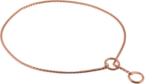 Alvalley Metal Chain Dog Show Collar, Pet Slip Collar for Shows, Fine Brass Snake Chain, Adjustable for All Dog Sizes