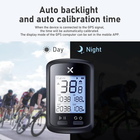 XOSS G+ GPS Bike Computer with Mount, Wireless Bluetooth Cycling Speedometer, Multifunctional Odometer, IPX7 Waterproof