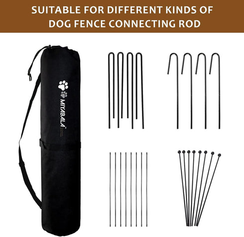 Dog Playpen Stakes Storage Bag, Organizer Bag with Carrying Strap for All Dog Pens (32 Inches)
