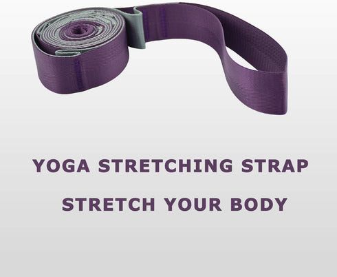 SANKUU Yoga Straps Stretching Strap - 12 Loops Workout Poster for Stretching, Pilates, and Gymnastics