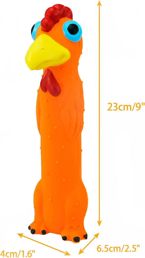 3 Pack 9" CHIWAVA Squeaky Latex Dog Toys Standing Stick Animal Puppy Fetch Interactive Play for Small Medium Dogs