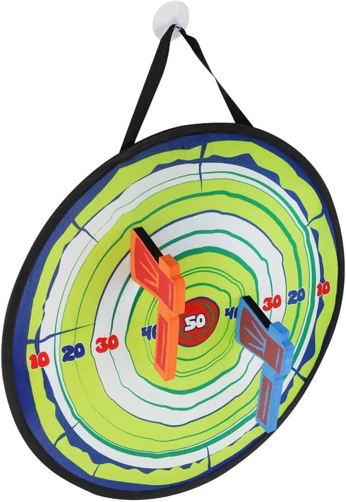 Foam Axe Throwing Game, Indoor Outdoor Toy with 4 Foam Axes and 22” Easy Fold Target for Kids and Adults