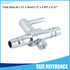 Stainless Steel Air Pump Control Valve, Single Way Air Valve Distributor for Aquarium Pump, 1.2X 0.83x 0.31inch (Silver