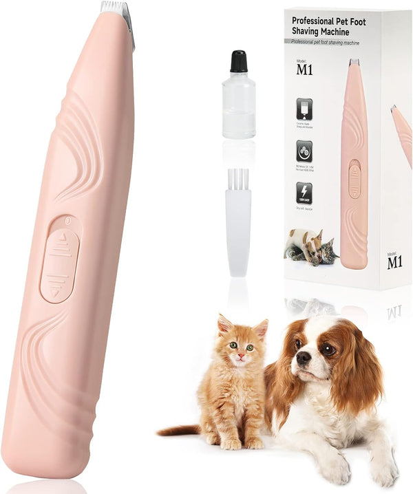 WIKLOO Dog Paw Trimmers, Cat Paw Clippers Low Noise Cordless Electric Mini Pet