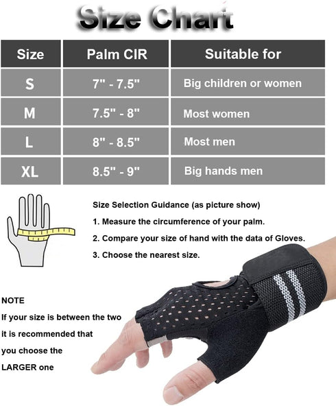 SUJAYU Weightlifting Gym Gloves for Men Women, Breathable Workout Gloves, Anti-Slip Exercise Gloves, Adjustable Wrist