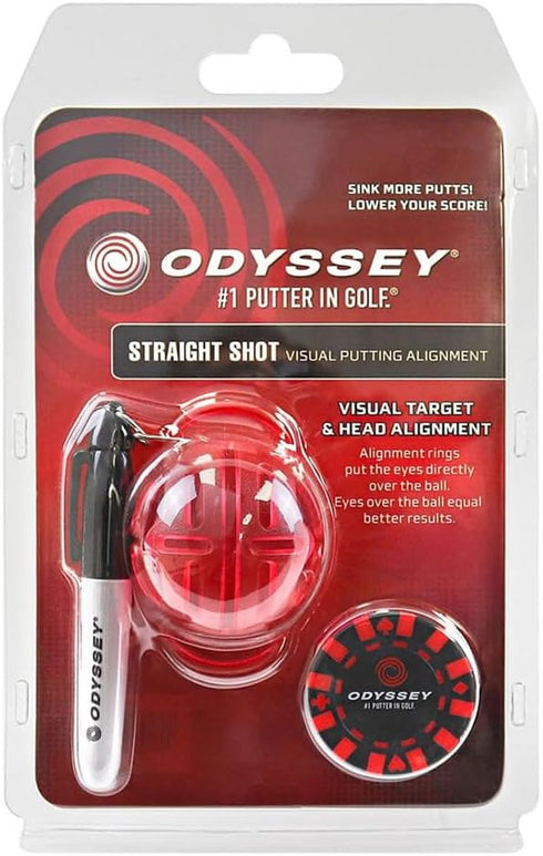 Odyssey Straight Shot Putt Golf Ball Marker Stencil Alignment Tool