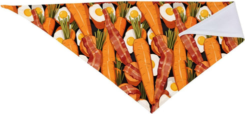 Generic Carrot Egg& Bacon Medley Pet Triangle Bandana for Dogs Cats, Polyester Pet Scarf Fashion Pet Decoration