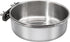 Large Bird Feeding Dish Cups, Stainless Steel Parrot Food Bowl with Clamp Holder for Cockatiel, Macaw, Small Pets