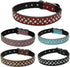 Dogs Kingdom Genuine Leather Padded Rhinestone Dog Collar, 14.5"-20" Length, Customized Crystal, Black, M
