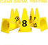 ASENVER 9 Inch 8 Pack Plastic Traffic Marker Cones with Numbers Agility Sign Cones Soccer Cones for Sport Training