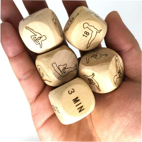 Generic 5Pcs Fun Naughty Night Yoga Dice Exercise Dice Improve Love - Fitness Dice Bedroom Game Dice Challenge Dice