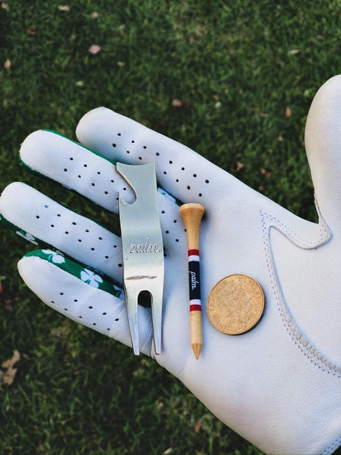 Palm Divot Repair Tool - Ergonomic 4 in 1 Design, Lightweight and Sturdy (Gold)