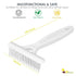 2 Pack Dog Grooming Rake, Stainless-Steel Deshedding Dematting Brush, Double Row Groomer for Easy Mats Removal