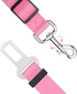 Elisel 2 Packs Adjustable Length Pet Dog Cat Car Seat Belt, Pet Accessories for Dogs Cats (Pink)