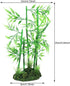 Aquarium Bamboo Plant Fish Tank Artificial Bamboo Plant Green Leaf Plant Water Grass Aquatic Plastic Ornament Landscape Decor(Bluestone Bamboo)