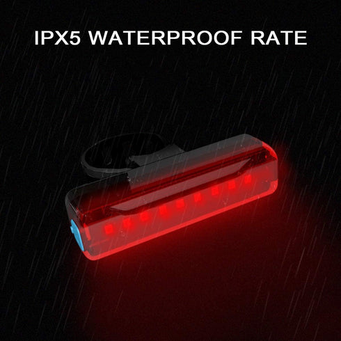 USB Rechargeable Bike Tail Light 2 Pack, Ultra Bright LED Rear Light, 50 Hours Runtime, 5 Light Modes, IPX5 Waterproof