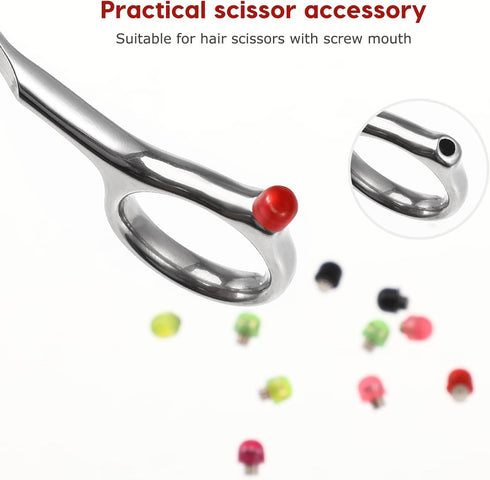 Silicone Grooming Scissors Silencers Replacement, Portable Grooming Scissor Bumpers, 10pcs Silencer Parts, Random Color