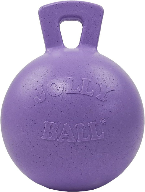 Jolly Pets Tug-n-Toss Heavy Duty Dog Toy Ball with Handle, 10 Inches/X-Large,