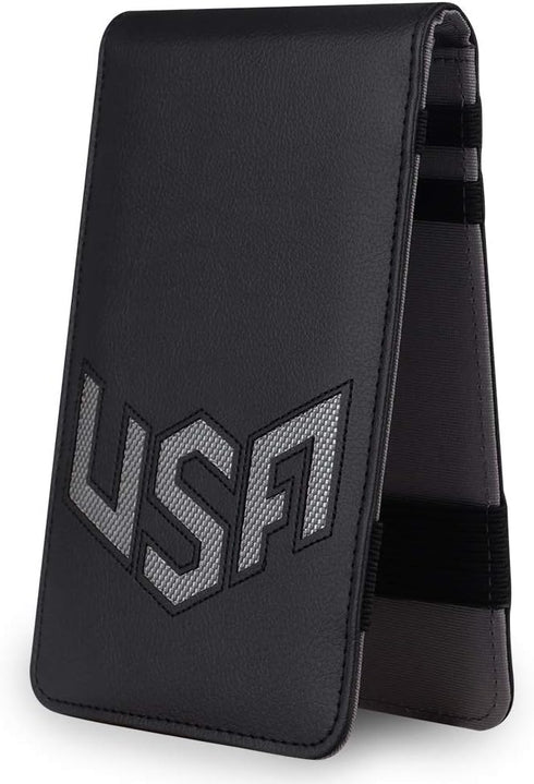 Golf Scorecard Holder & Yardage Book Cover, Premium Black Leather Golf Accessories