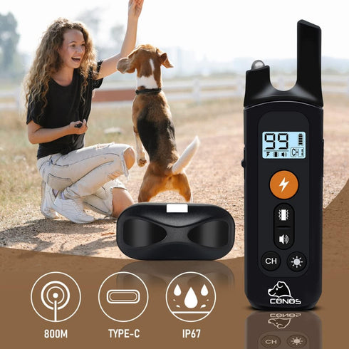 Dog Training Collar | Shock Collar with Beep | Vibration, Safe Static | Waterproof Rechargeable E-Collar, 1500FT Range