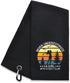 Hafhue Never Underestimate Embroidered Golf Towel - Gift for Women Golf Fans, Retirement Birthday