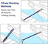 Obcursco Bungee Dock Lines for Boat, Docking Rope with Stainless Steel Clips, Sets of Two (4ft & 6ft)