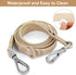Waterproof Dog Leash: Standard Dog Leashes with 2 Hooks for Walking, Adjustable Lengths for Traffic Control Safety, Durable and Odor Proof, for Medium Large Dogs (Sand Color,M)