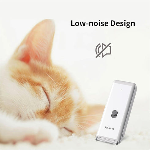 Trimmer AP005, Handy Dog Cat Clippers - Professional Cordless Grooming Tools - Low Noise Pet Hair Kit, White
