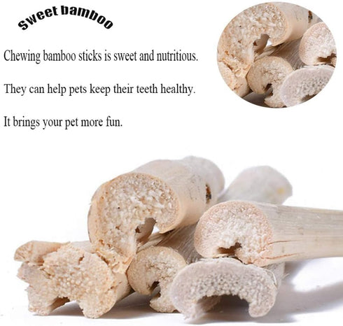 Tfwadmx Small Animal Snacks Sweet Bamboo Molar Treats 200 g, Bunny Chew Toys for Chinchilla Rabbit Guinea Pig