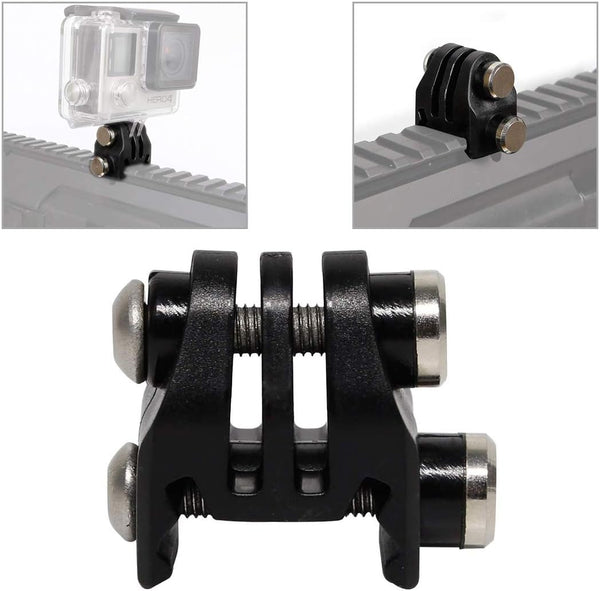 Picatinny Rails Airsoft Gun Rail Mounts Adapter for GoPro Action Camera (Black)